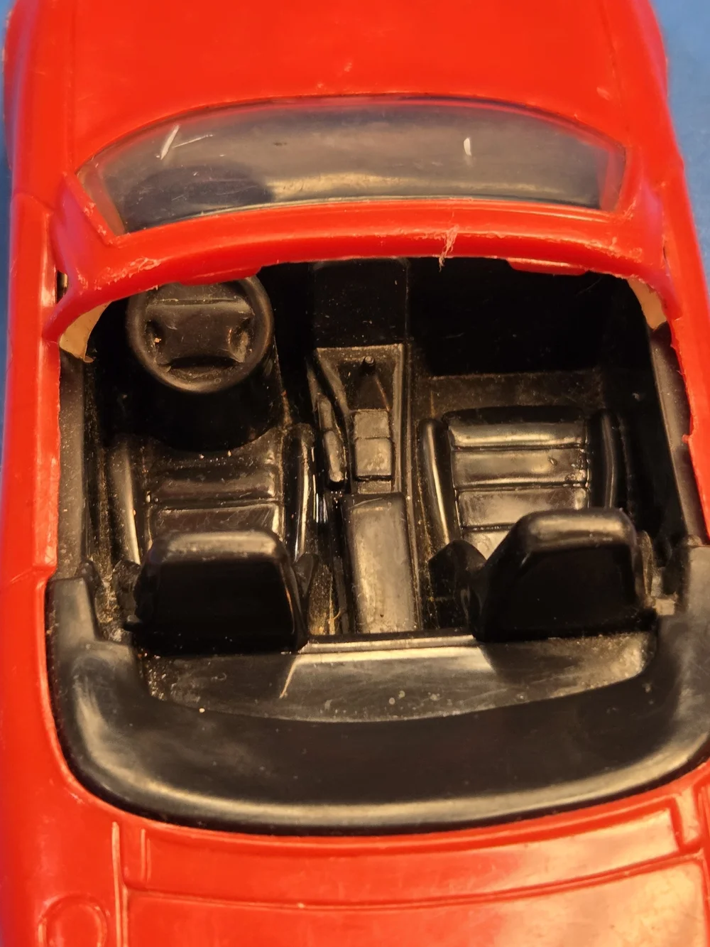 Red Convertible Toy Car with Signature-Style Side Graphic